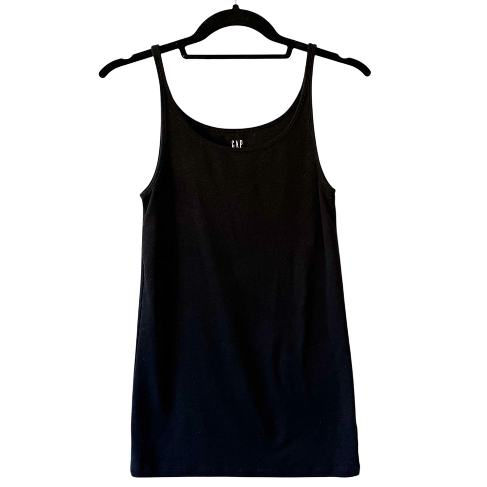 GAP Scoop Neck Modern Tank Top Black Size Small